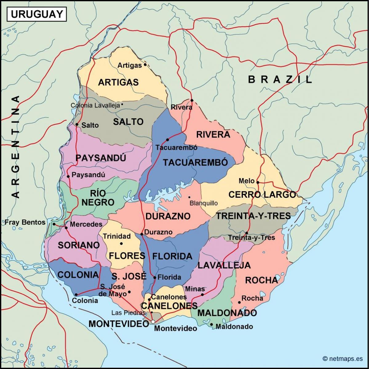 Mapa de maldonado, Uruguai