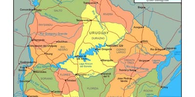 Mapa político do Uruguai